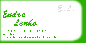 endre lenko business card